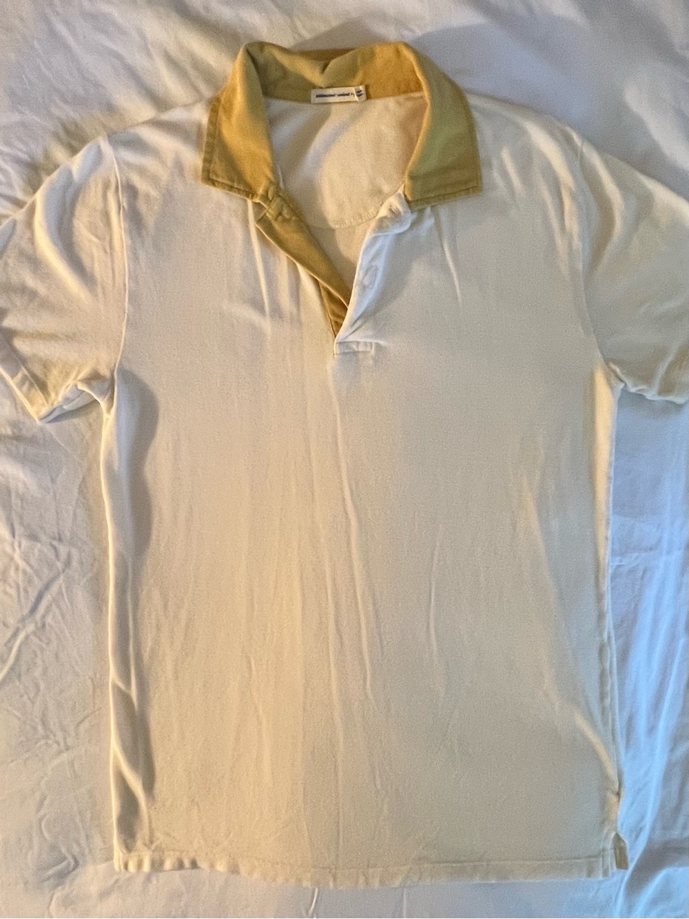 IOAN Unisex 100% Cotton Pique Sport Polo with Yellow Contrast Collar